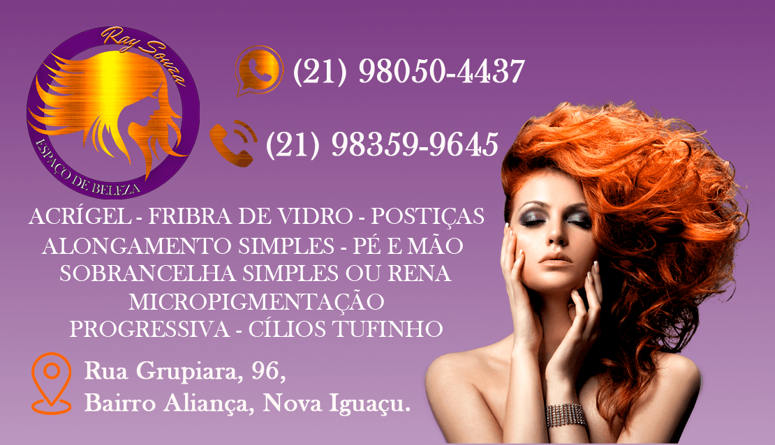 Cartão promocional com serviços de estética