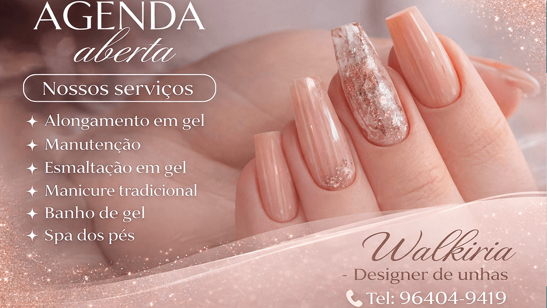 Cartão digital Walkiria Designer de Unhas